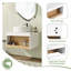 Meuble-lavabo simple mural 24 po avec vasque en céramique 24 po-130006716
