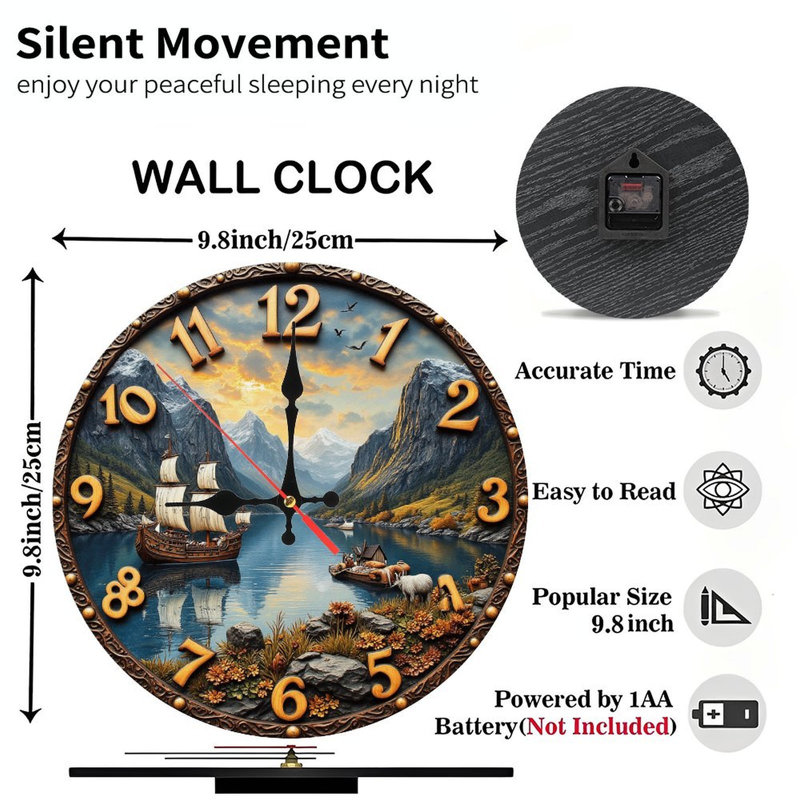 Horloge murale en bois