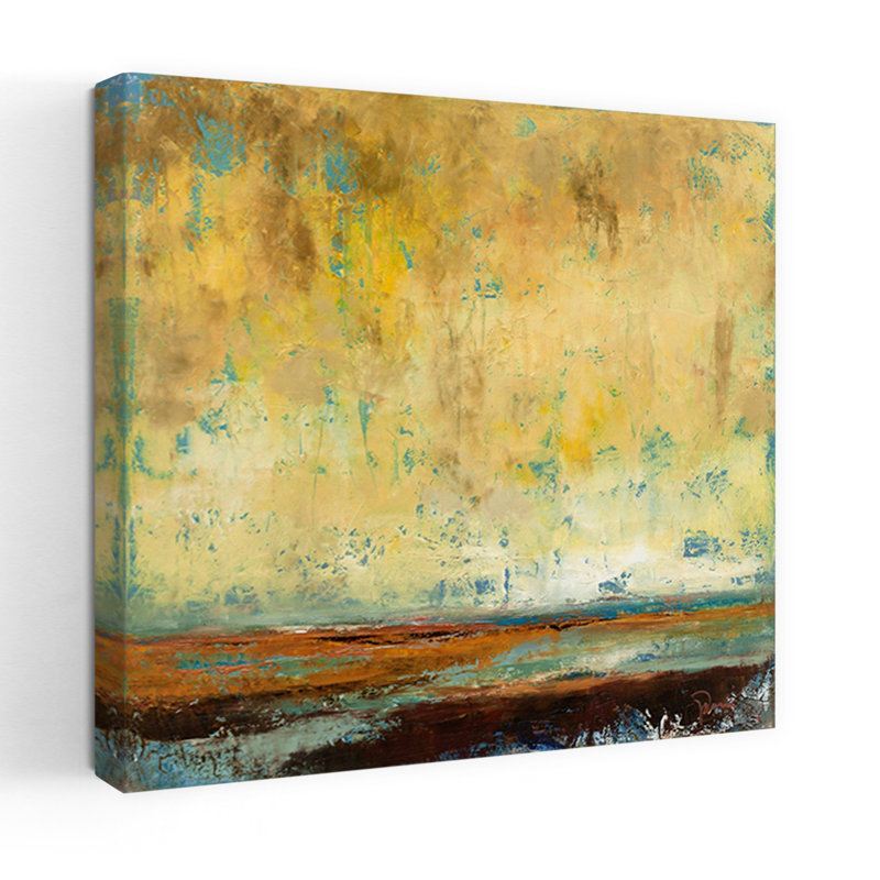 Qualité de l'air abstrait, paysage contemporain, art naturel, H 18 po x l 18 po