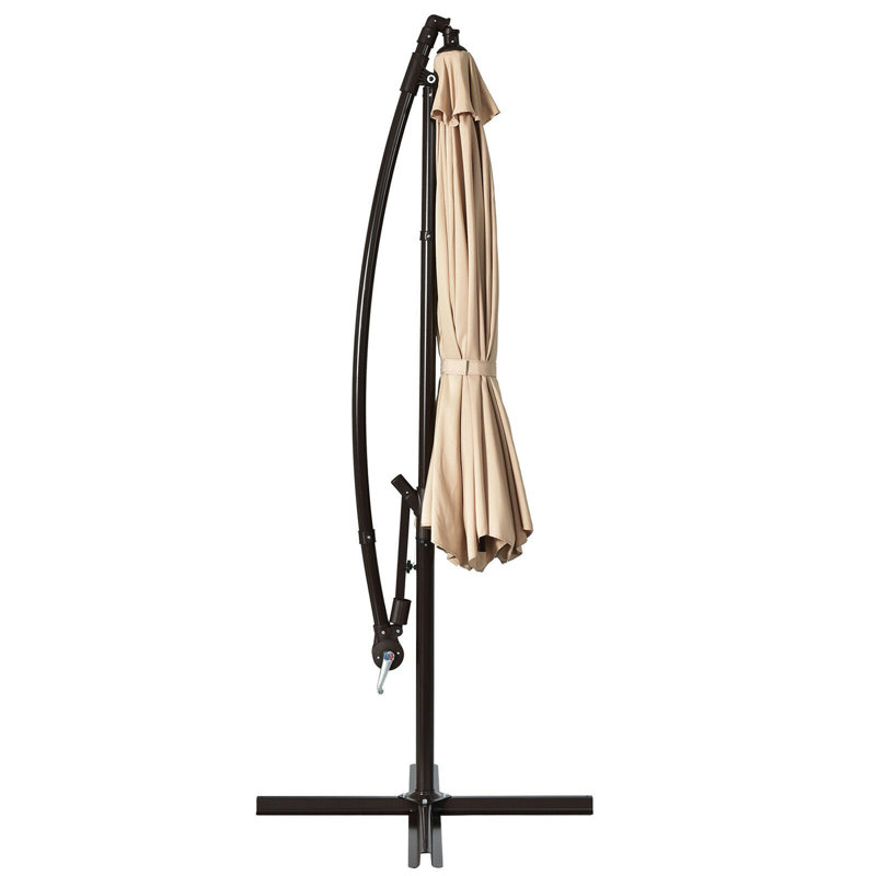 Parasol en porte-à-faux octogonal 10 pi Kunz, Beige