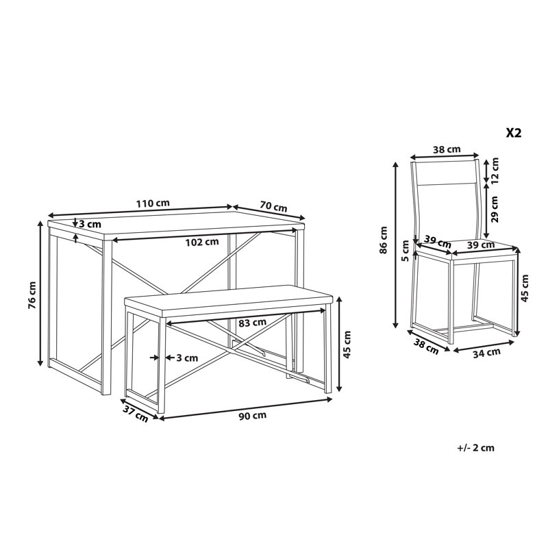 Halstad 4 - Person Dining Set
