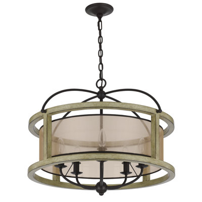 5 - Light Dimmable Lantern Drum Chandelier