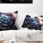Coussin décoratif floral en fleur d’un coussin lombaire foncé