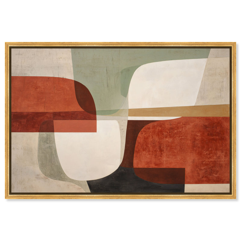 «Rust Forms III», reproduction d'art sur toile encadrée par Art Remedy, cadre blond, 45 x 30, H 31 po x l 46 po