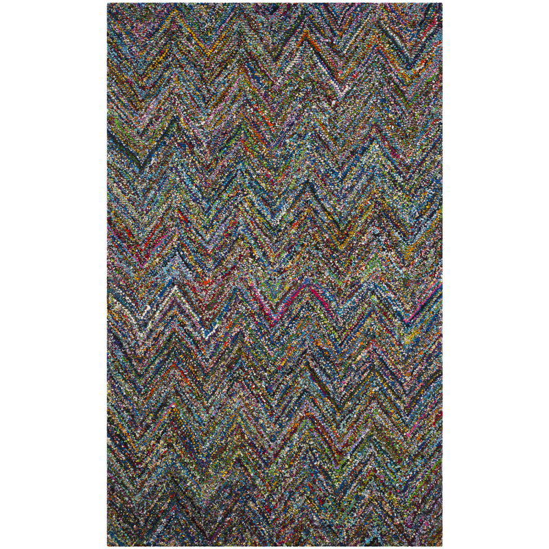 Anaheim Hand Tufted Cotton Chevron Rug, Rectangle 2'6" x 4'