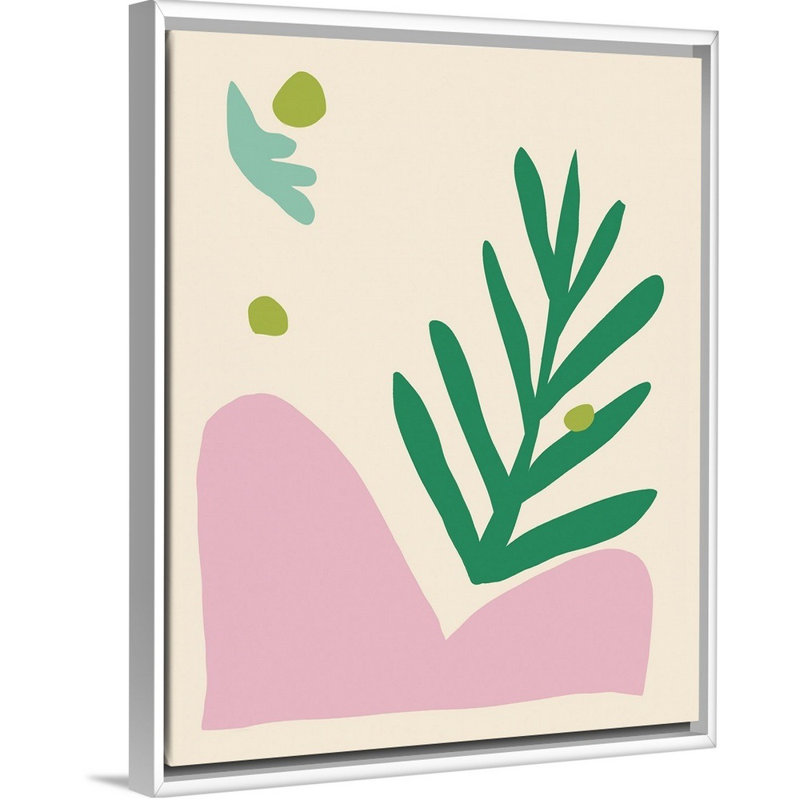 Décoration murale pour enfants chaude de palm iv, Cadre pour toile flottant blanc, H 14 po x l 11 po x P 1,2 po