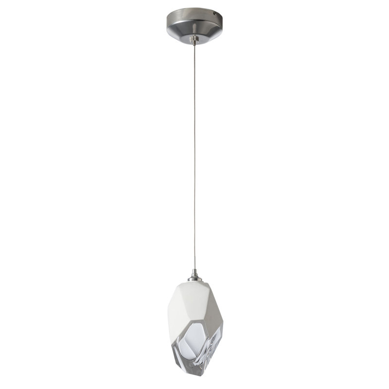 Chrysalis Single Geometric Pendant, Sterling, White