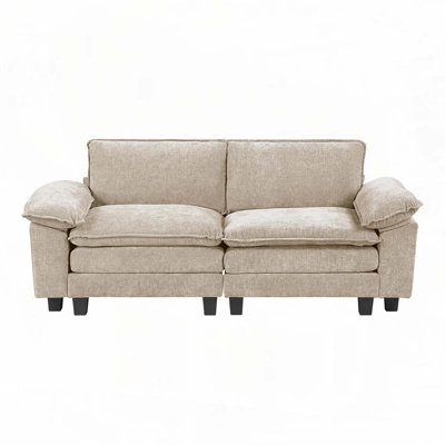 Causeuse en tissu d'ameublement en chenille