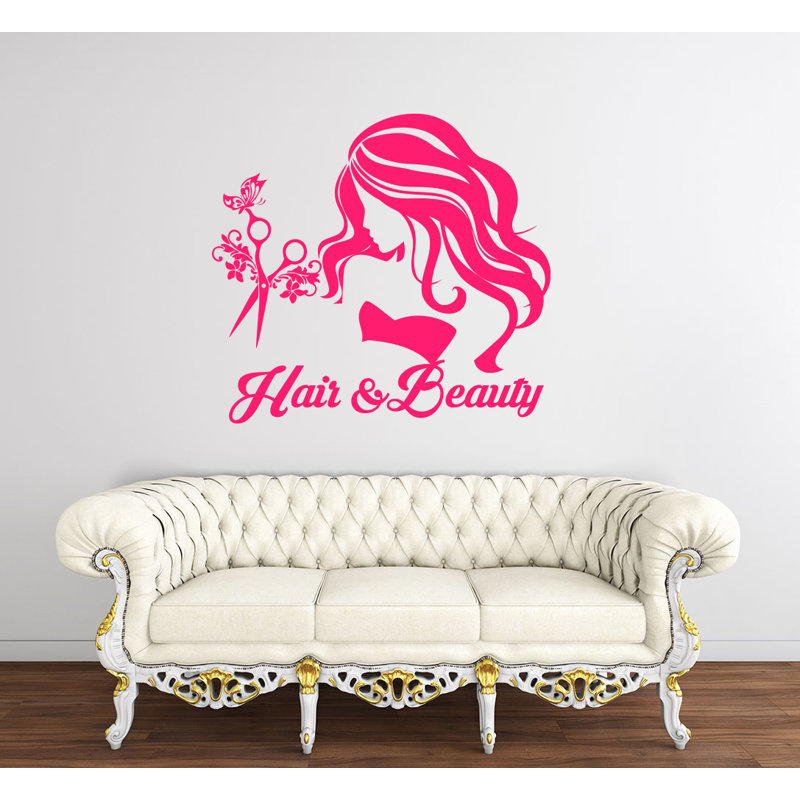 Adhésif décoratif pour cheveux et salon de beauté, Rose vif