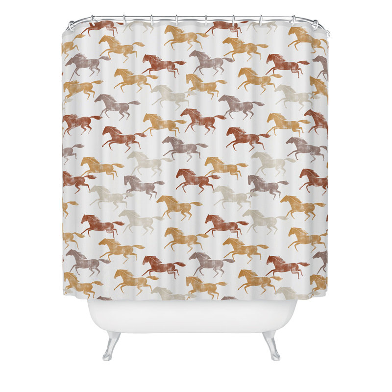 Rideau de douche Little Arrow Design Co, Brun/blanc/gris