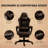 Pu Leather Office Gamer Chair High Back Swivel Recliner With Footrest, Lumbar Support, Adjustable Height