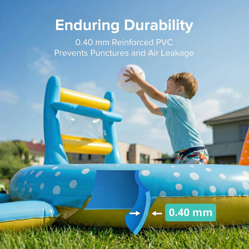 Piscine pour enfants avec glissade gonflable Kiddie