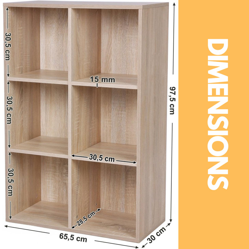 Swihart 97.5cm H x 65.5cm W Cube Bookcase