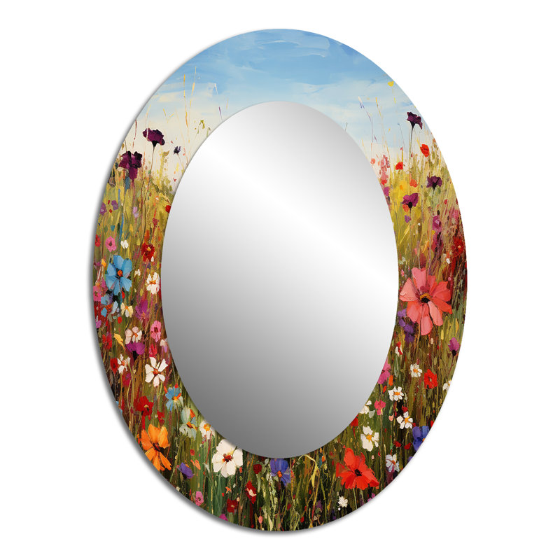 Manderly - Floral Metal Mirror, 40" x 30"