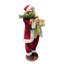 Père Noël animé multicolore en plastique de 1,2 m (3,9 pi) de Fraser Hill Farm, activé par le mouvement, avec cadeaux, sac et musique.