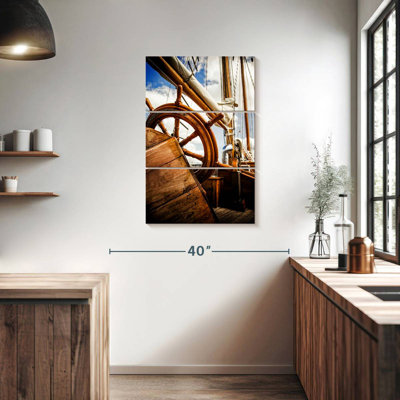 Wooden Boat Helm