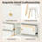 Retractable Makeup Vanity Desk With Mirror And Lights, 2 Drawers, Storage Shelves, Adjustable Cabinet, Power Outlet And A Stool-935610207
