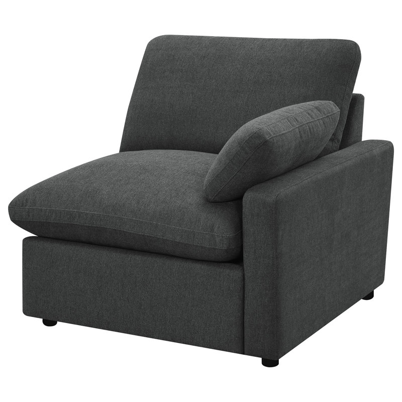 Causeuse inclinable électrique, Polyester GRIS FONCÉ