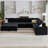Berenika Velvet Modular U-Shaped Sectional-1595147502