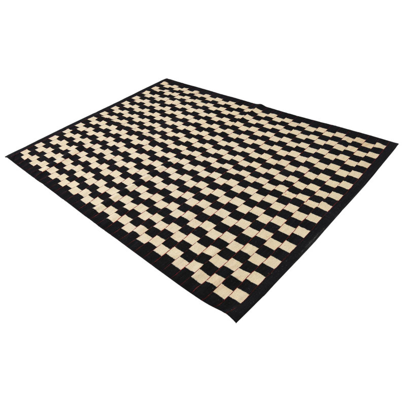 Tapis noir et blanc Orta