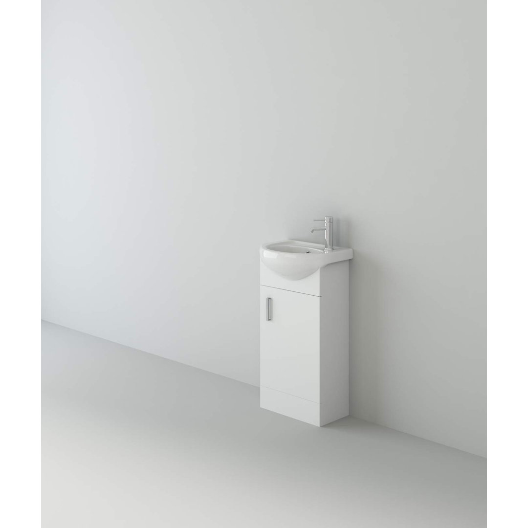 VeeBath Linx 420mm Vanity Sink Cabinet Unit & Mono Basin Mixer Tap