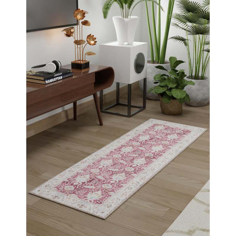 Bungalow Rose Dinah Timeless Rug, Tapis de couloir 2 pi x 6 pi 1 po
