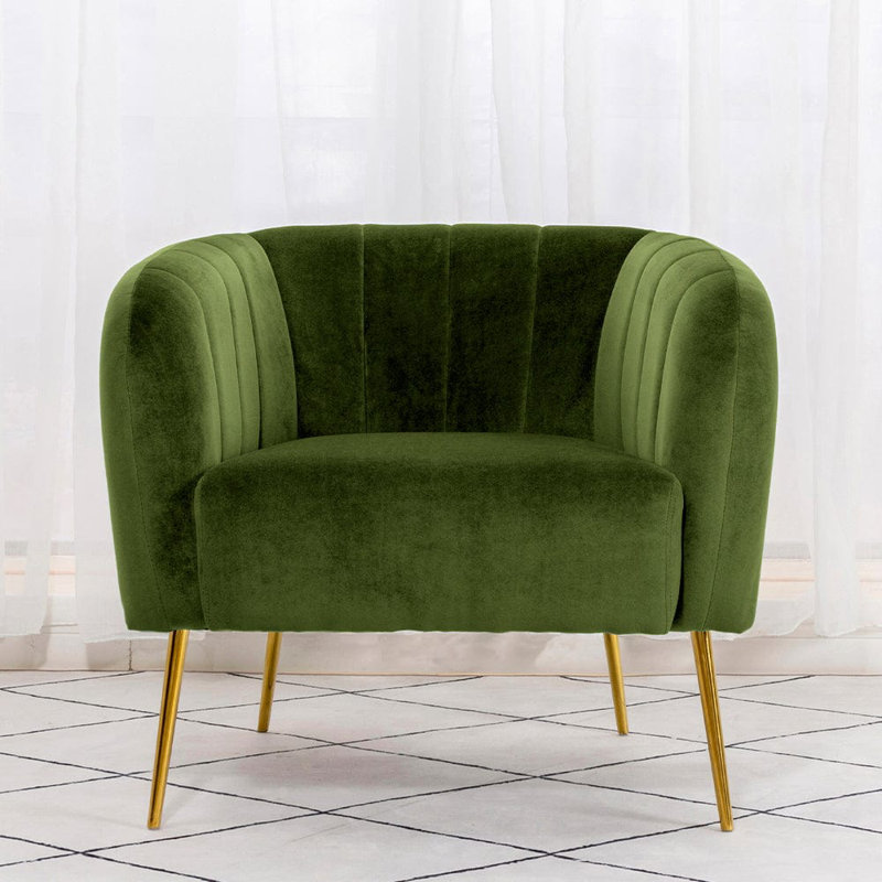Hayler Velvet Barrel Chair