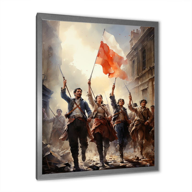 Caselton Révolution française II, H 40 po x l 30 po x P 1,5 po, Cadre photo argenté