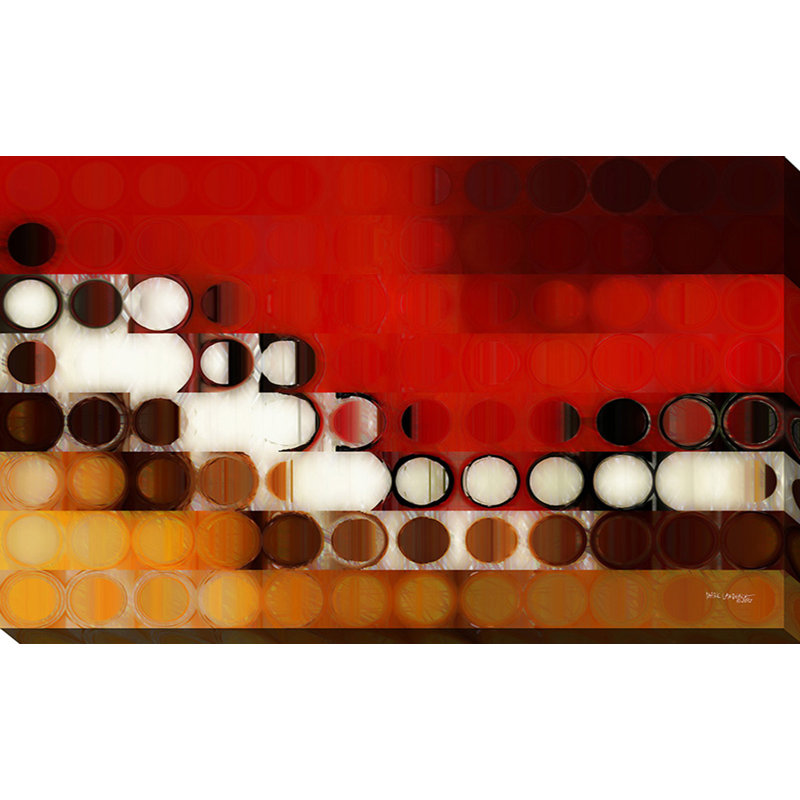«Circles and Squares # 17», reproduction d'art sur toile, H 24 po x l 40 po x P 1,5 po, Toile tendue