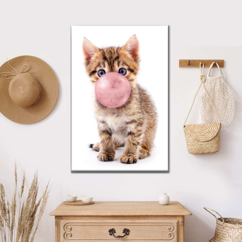 Chaton Bubble Gum, H 32 po x l 48 po x P 1,25 po