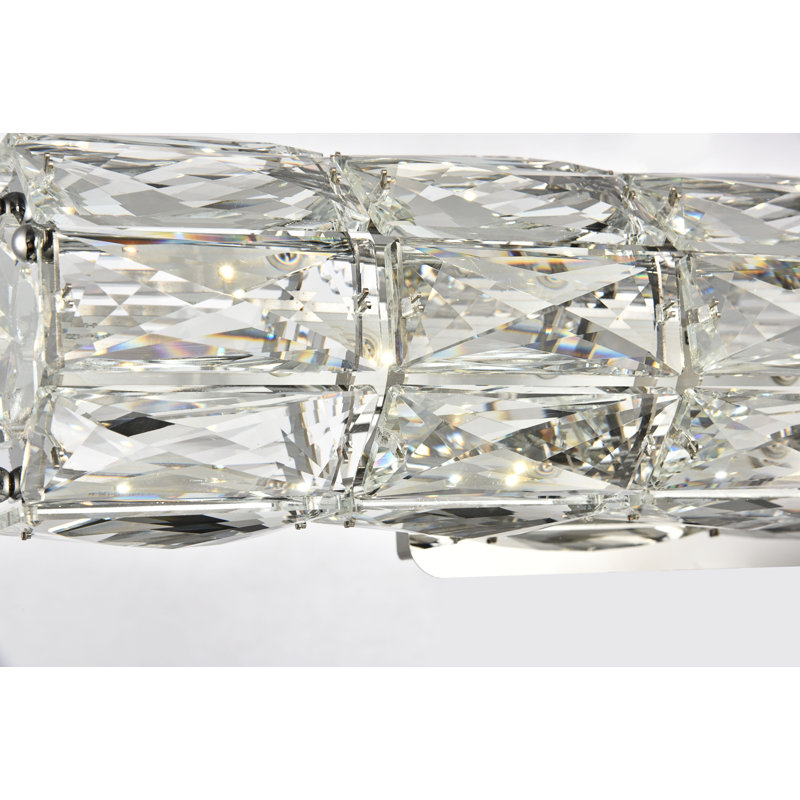 Ultan Dimmable LED Vanity Light, 4.7" H x 18.1" W x 9" D, Chrome