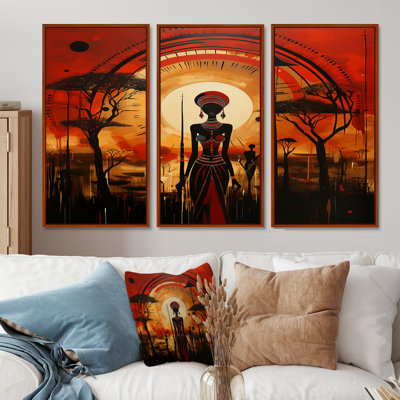 «African Silhouettes African Vision», ensemble d'art mural africain