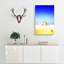 Camel by the Pyramids of Giza in Abstract - Wrapped Canvas-55316317