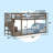 Aileana Twin Over Twin Solid Wood Low Bunk Bed with Stairs-34356355