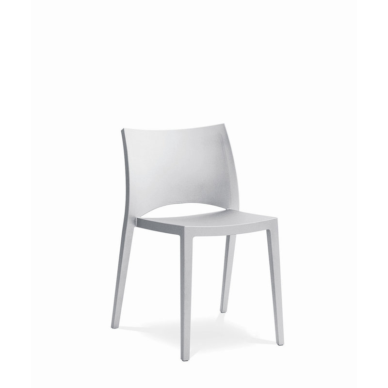 Aqua Outdoor Dining Side Chair, White