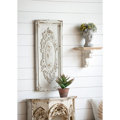 Grand panneau d'art mural blanc, 18,1 x 1,6 x 39,4 pouces, pour la chambre à coucher 18 po x 39,5 po fabriqué en oxyde de magnésium, décoration intérieure