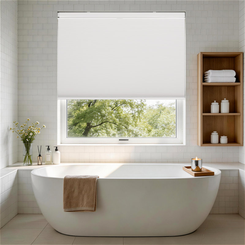 Abat-jours cellulaires imperméables sans perceuse de 1 po sans cordon ni outils No Drill No Tools, Blanc, 30*60