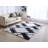 Corey-Leigh Abstract Shag White/Black Area Rug-1075727301