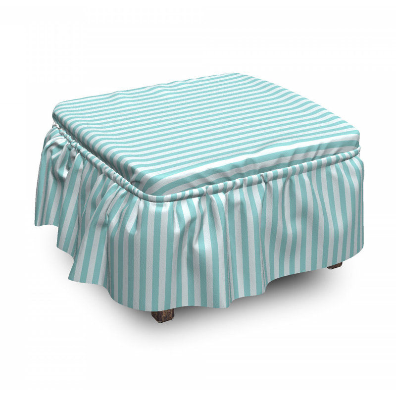 Housse pour repose-pieds vertical line