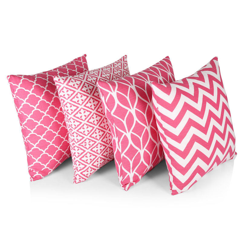 Arylide Square Cushion Cover, Pink