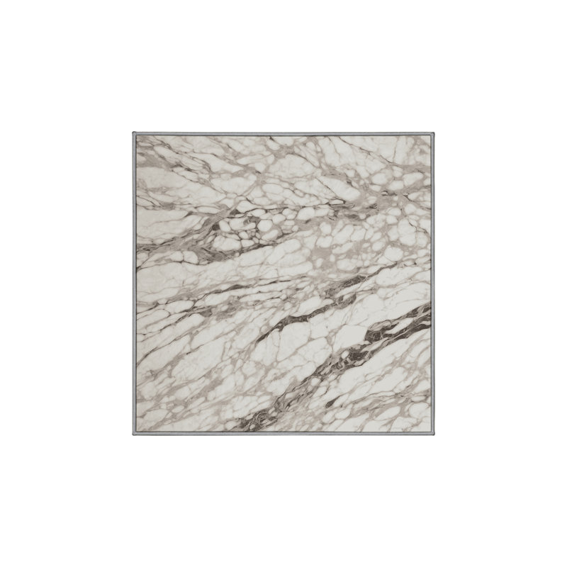 Silky Soft Plush Gray Area Rug, Square 5'