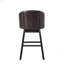 Tabouret tournant à 360 degrés avec garniture cloutée, brun