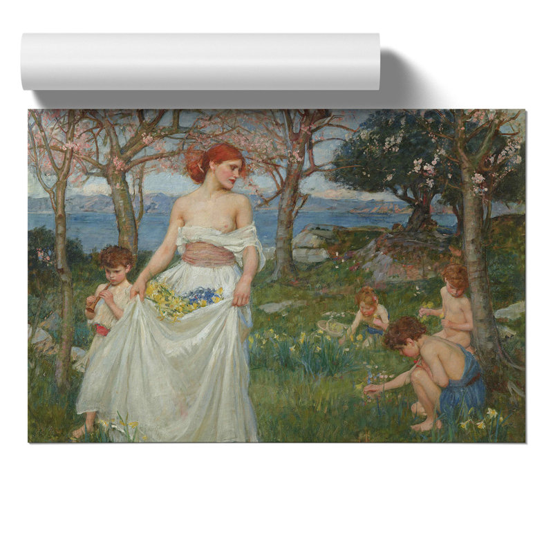 A Song Of Springtime by John William Waterhouse - No Frame Print, 42cm H x 59cm W x 0.1cm D