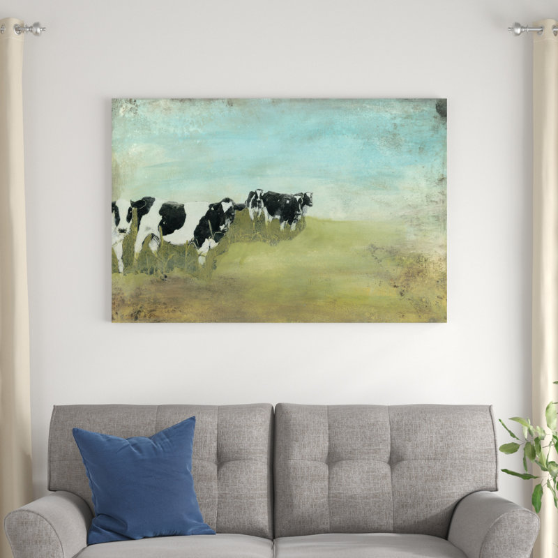 Country Drive Cows II, H 32 po x l 48 po x P 1,25 po