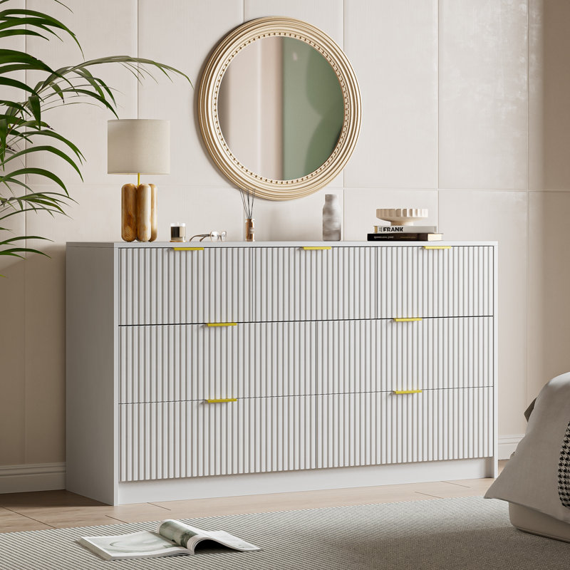 7 - Drawer Dresser, 55.1" W, White