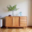 Buffet simple en bois massif avec rangement-308130803