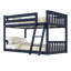 Lit superposé simple au-dessus de simple en bois massif avec échelle intégrée de 42,5 po Johann-856859471