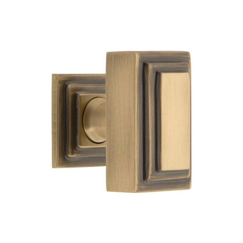 Poignée rectangulaire surdimensionnée Carr 1 3/4 po, Laiton rétro