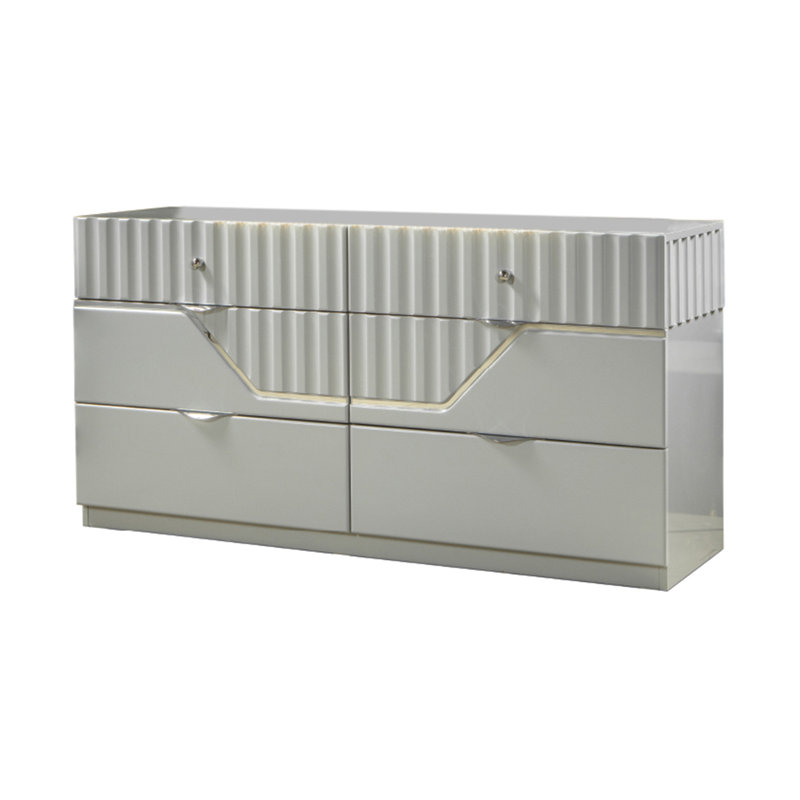 Commode à 6 tiroirs de style moderne en bois