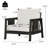 Comfortable Patio Lounge Chairs, Acacia Wood Modern Set For Patio Deck